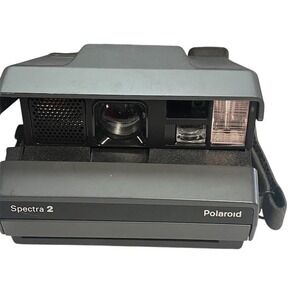 Polaroid Spectra 2 Instant Film Camera Gray/Black Folding Vintage - Untested